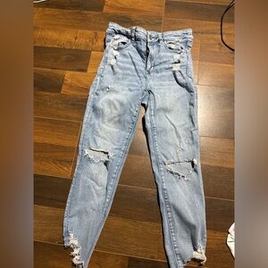 Distressed Light Blue Jeans